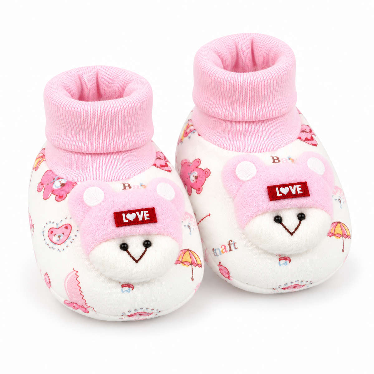 BABY GIFT BOOTIES THAI PRINTED PINK