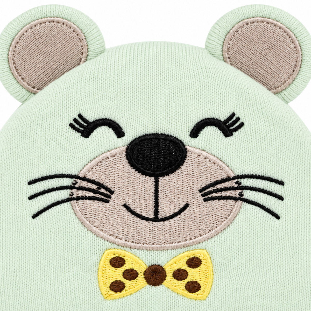 WONDERCHILD 2PCS SET CAP+BOOTIE CAT BOW GREEN CARD