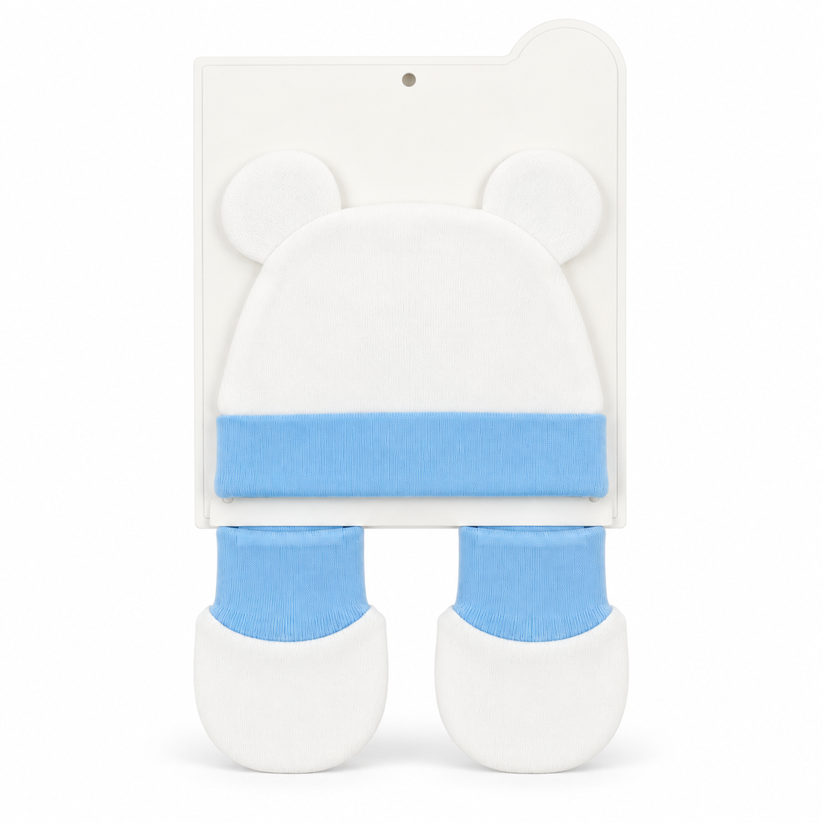 WONDERCHILD 2PCS SET CAP+BOOTIE SLEEPING BEAR BLUE CARD