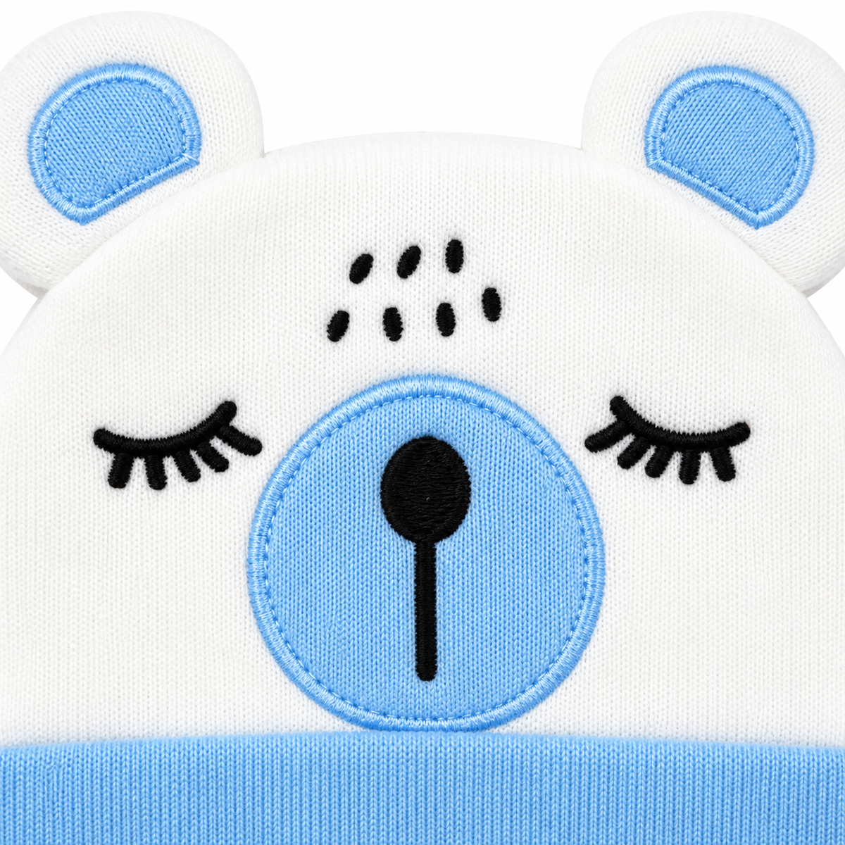WONDERCHILD 2PCS SET CAP+BOOTIE SLEEPING BEAR BLUE CARD