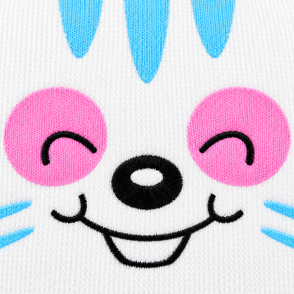 BABY ROUND CAP PRINTED EAR BEAR BLUE