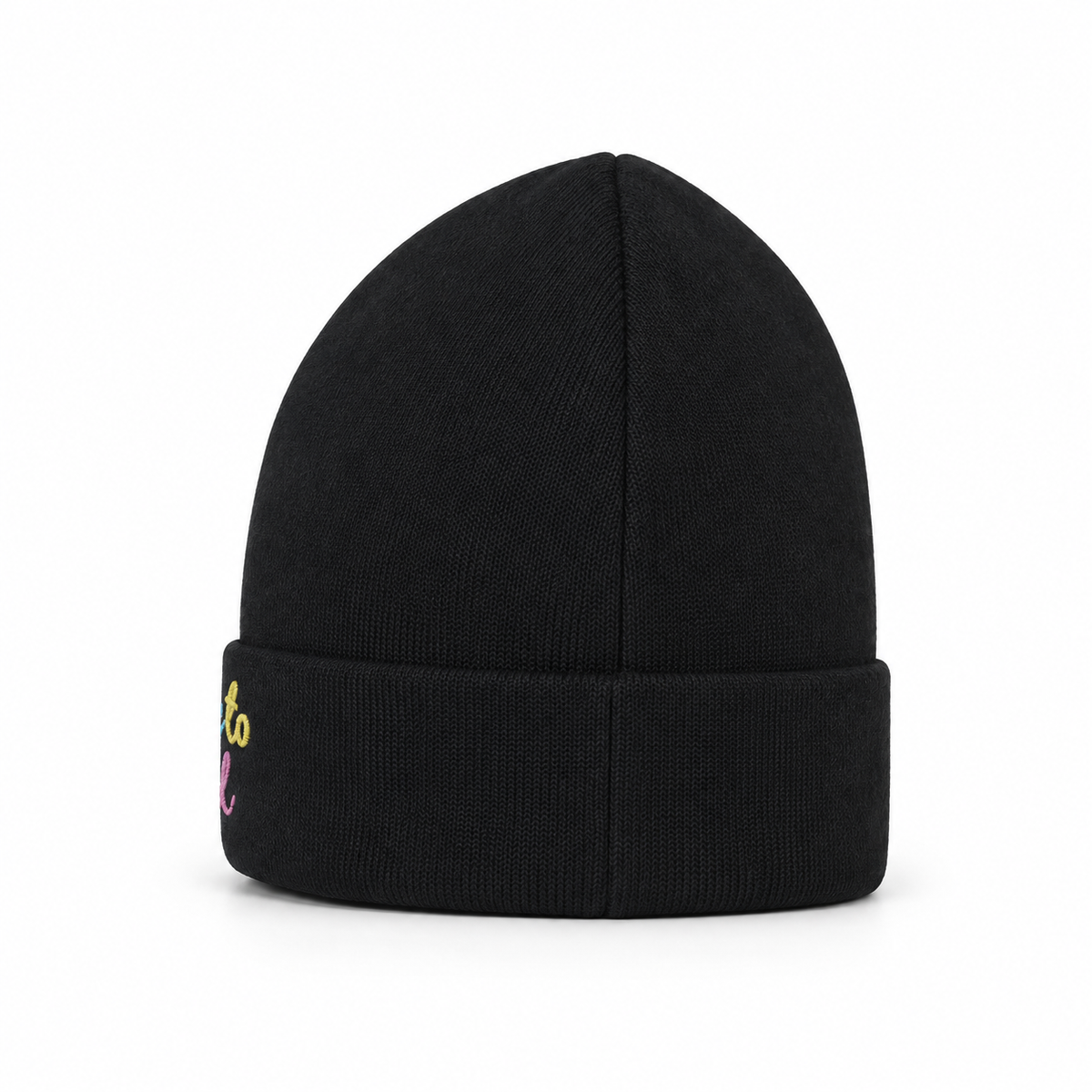 BABY ROUND CAP WELCOME TO THE WORLD BLACK