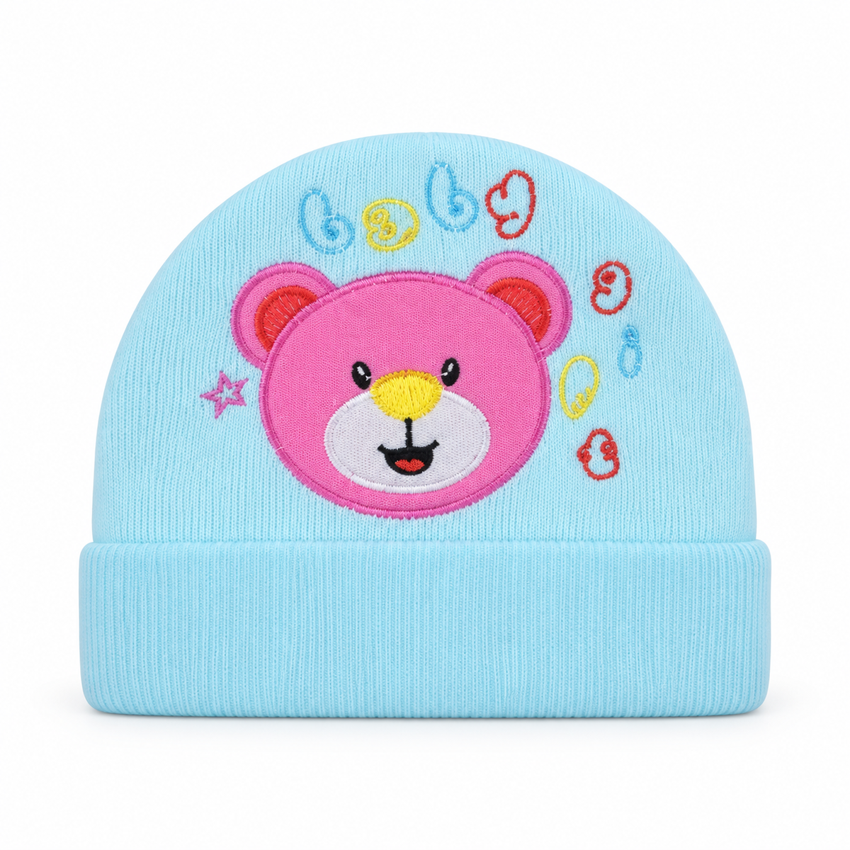 SUN BABY ROUND CAP TEEDY BEAR BLUE