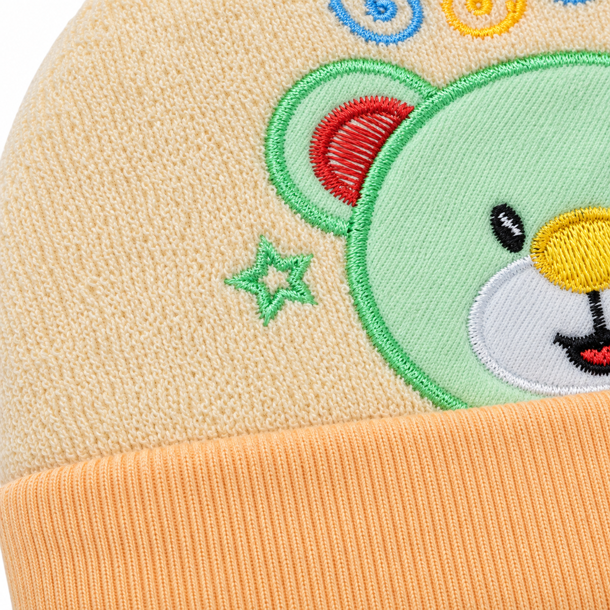 SUN BABY ROUND CAP TEEDY BEAR PEACH