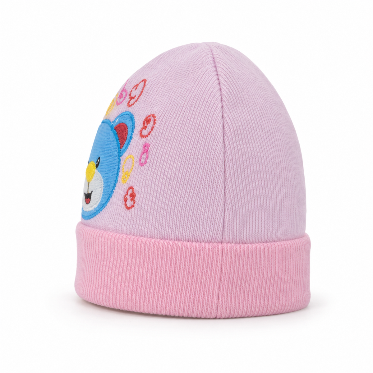 SUN BABY ROUND CAP TEEDY BEAR PINK