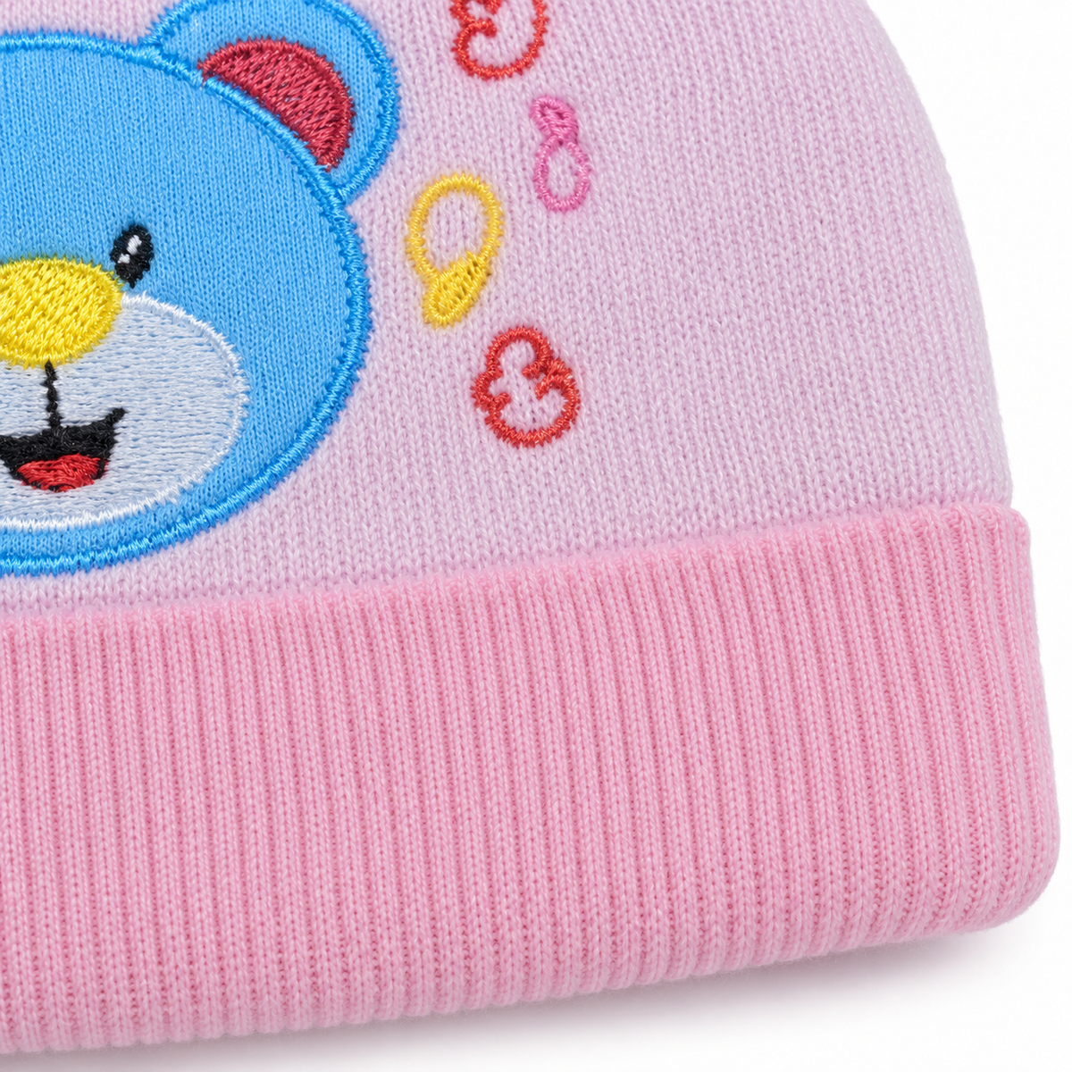 SUN BABY ROUND CAP TEEDY BEAR PINK