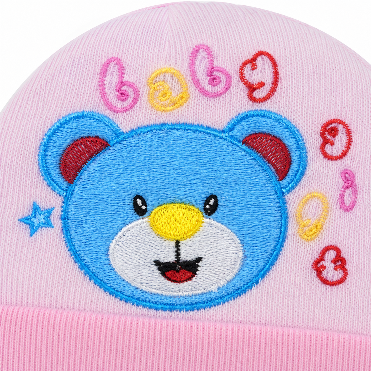 SUN BABY ROUND CAP TEEDY BEAR PINK