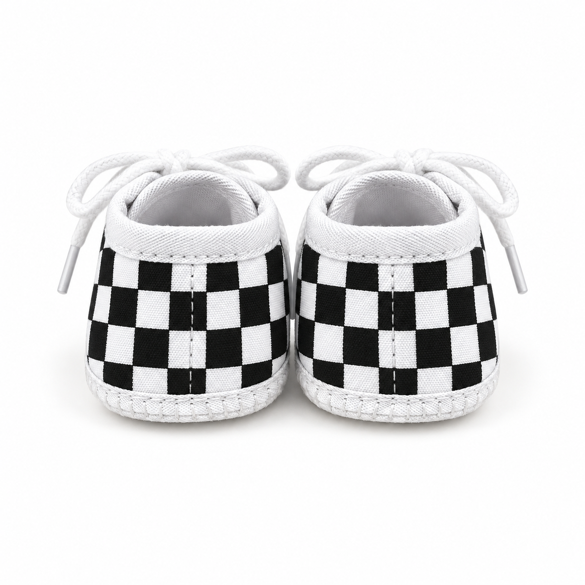 BABY CASUAL COTTON SHOES CHERKERBOARD BLACK