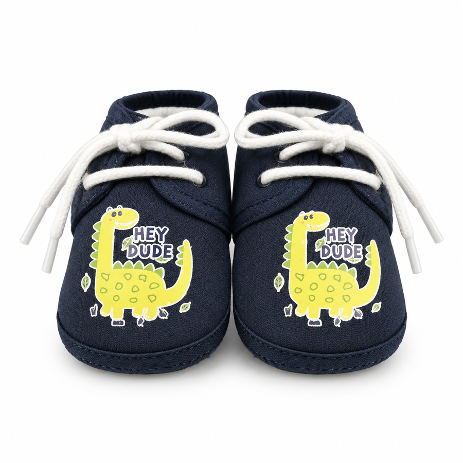 BABY CASUAL COTTON SHOES DINO NAVY BLUE