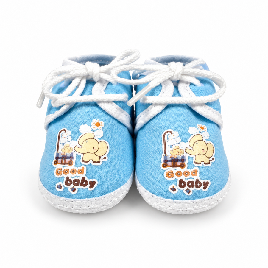 BABY CASUAL COTTON SHOES ELEPHENT BLUE