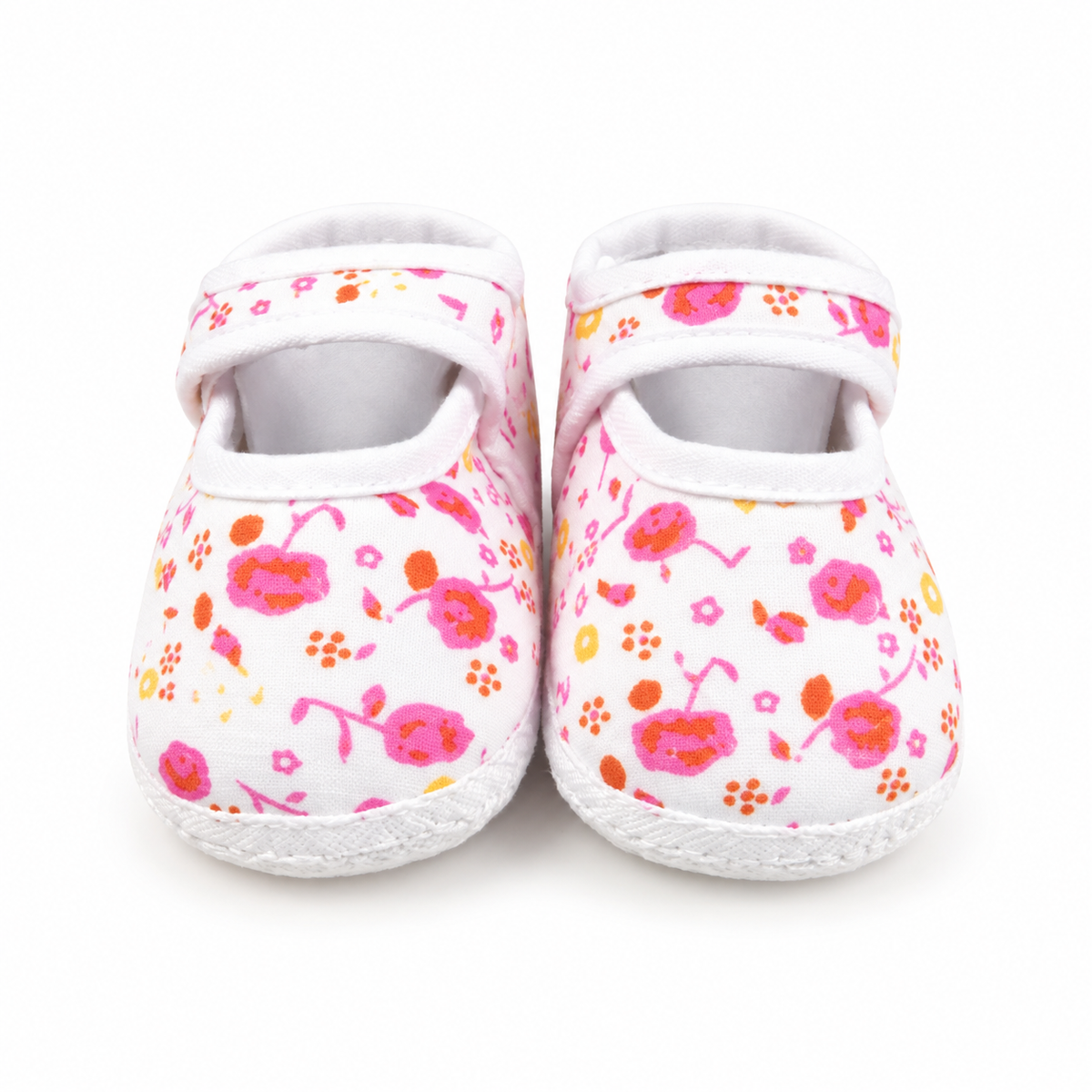 BABY CASUAL COTTON SHOES FLOWER BABY PINK