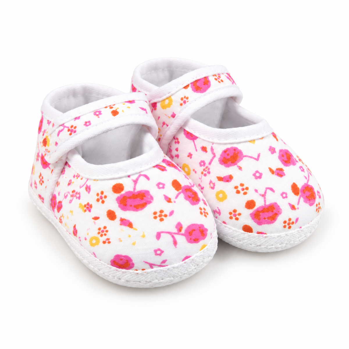 BABY CASUAL COTTON SHOES FLOWER BABY PINK