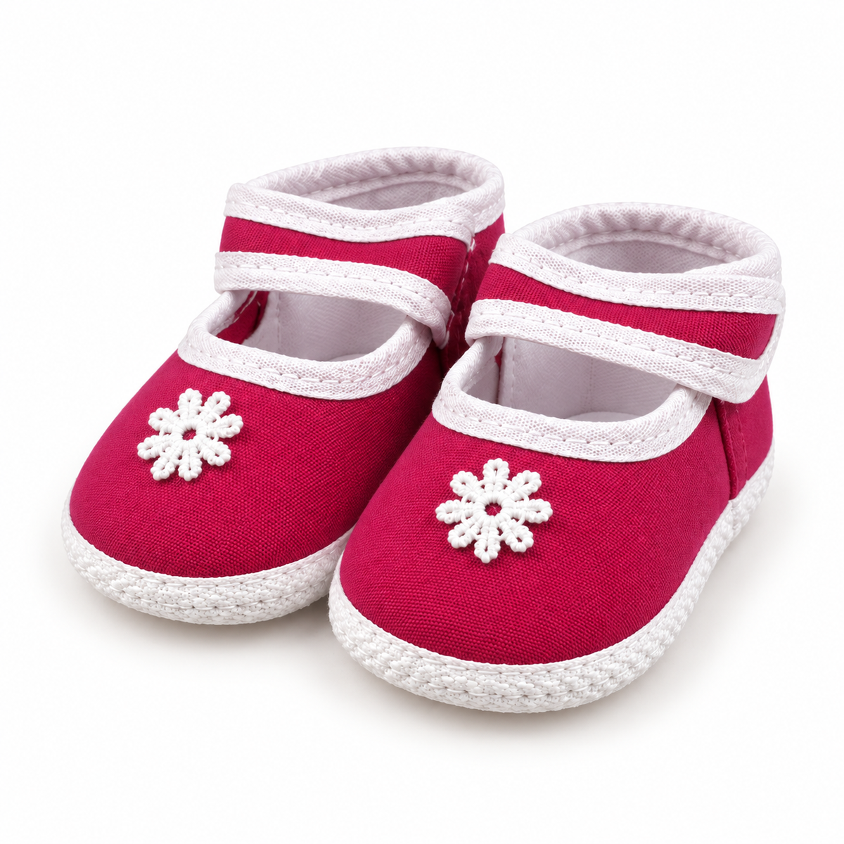 BABY CASUAL COTTON SHOES FLOWER BUNCH PINK