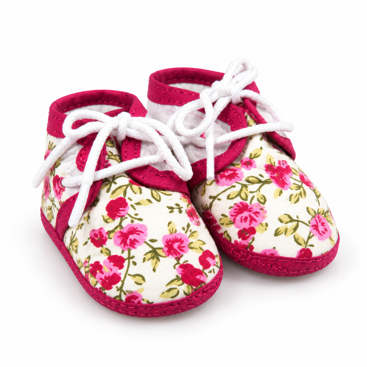 BABY CASUAL COTTON SHOES FLOWER PINK