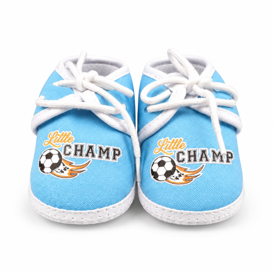 BABY CASUAL COTTON SHOES FOOTBALL BLUE