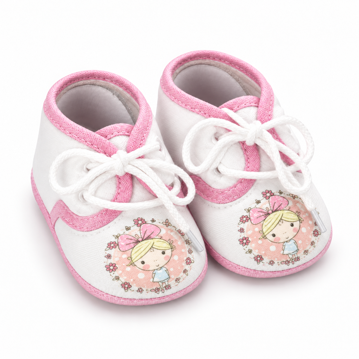 BABY CASUAL COTTON SHOES GIRAL BABY PINK