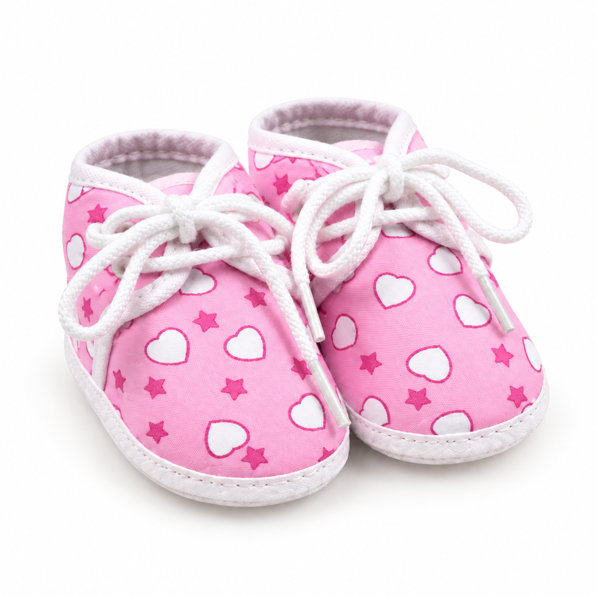 BABY CASUAL COTTON SHOES HEART BABY PINK