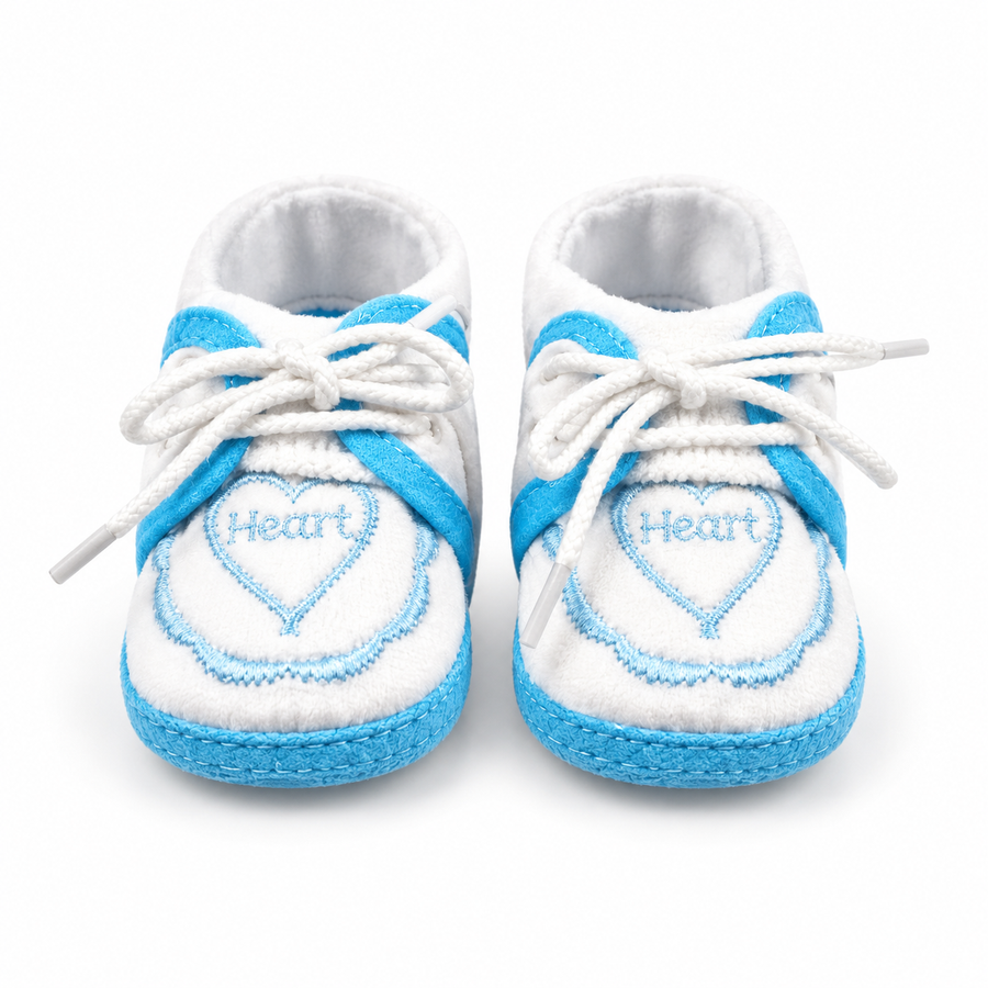 BABY CASUAL COTTON SHOES HEART BLUE