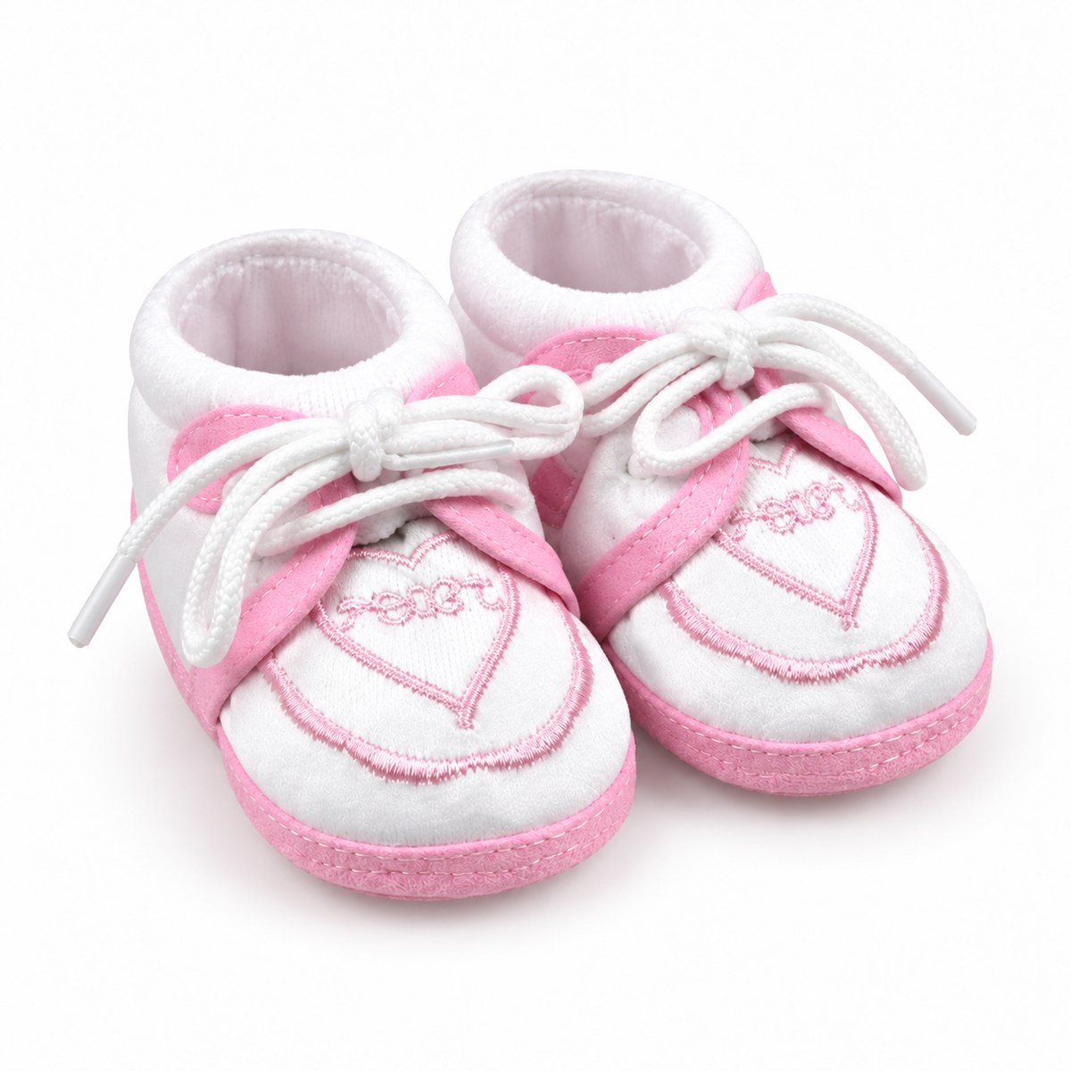BABY CASUAL COTTON SHOES HEART PINK