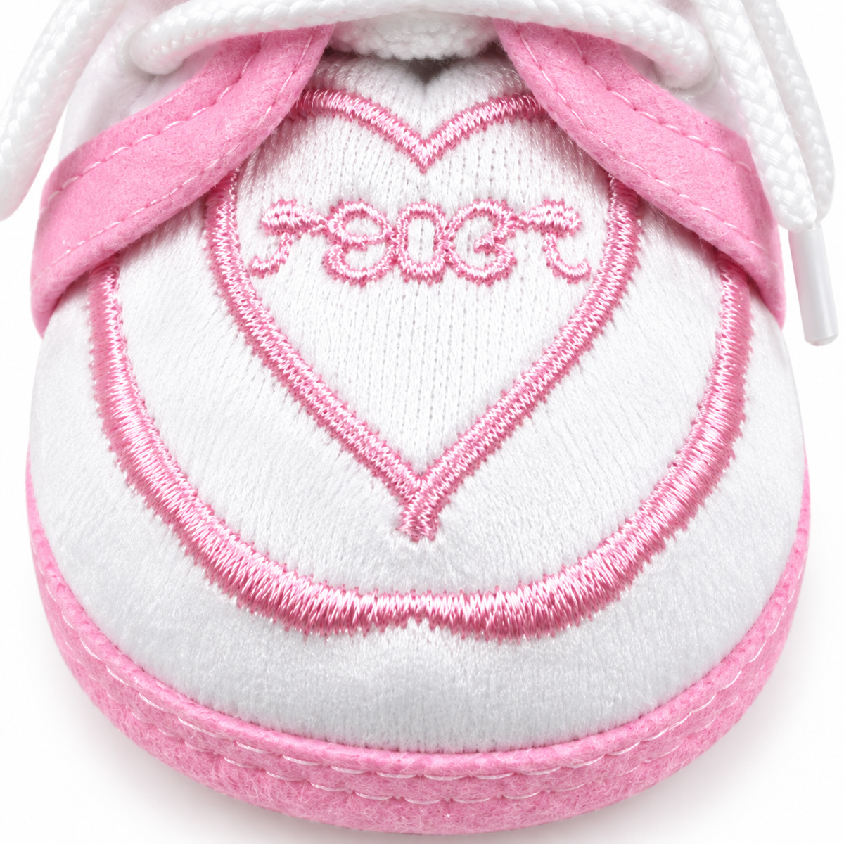 BABY CASUAL COTTON SHOES HEART PINK