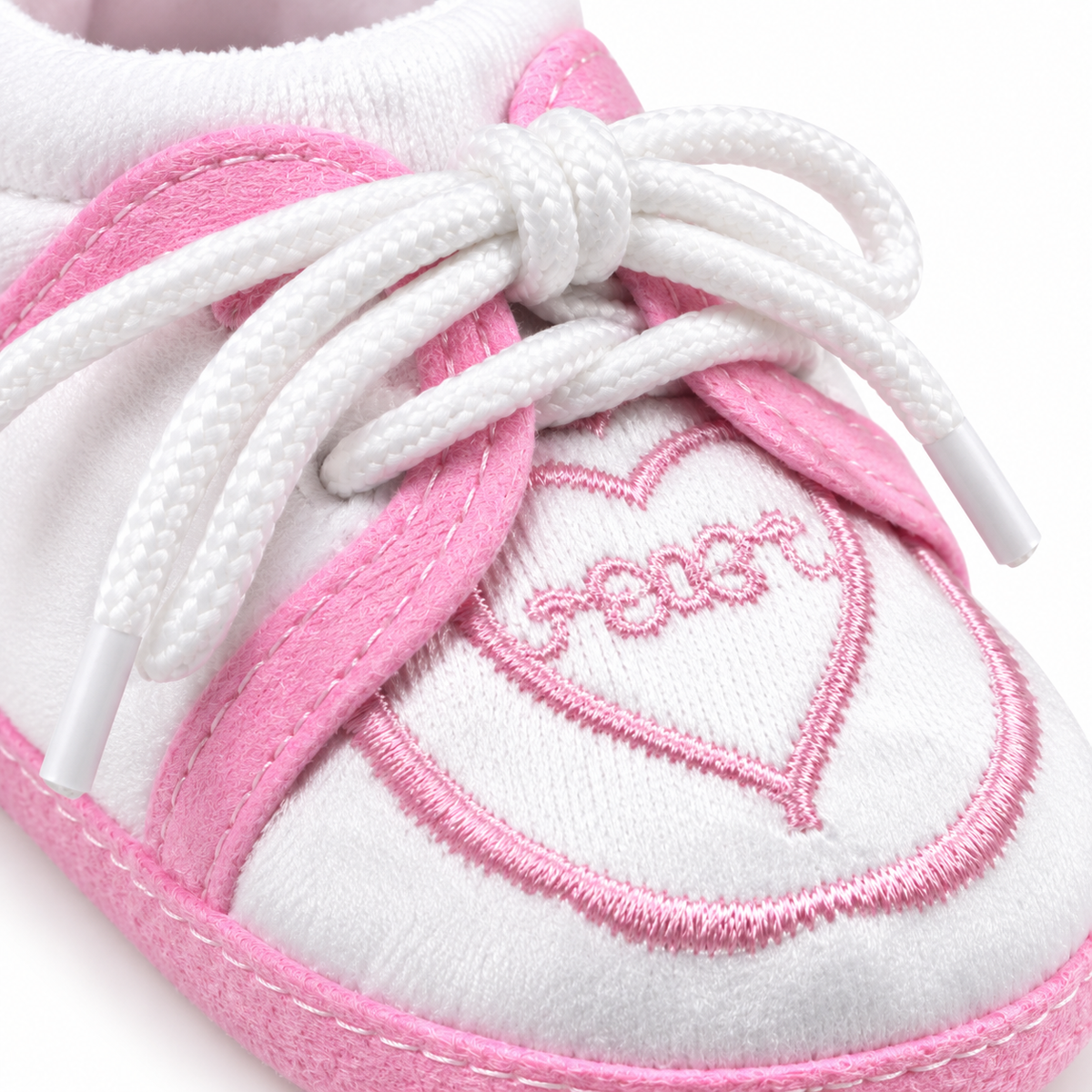 BABY CASUAL COTTON SHOES HEART PINK