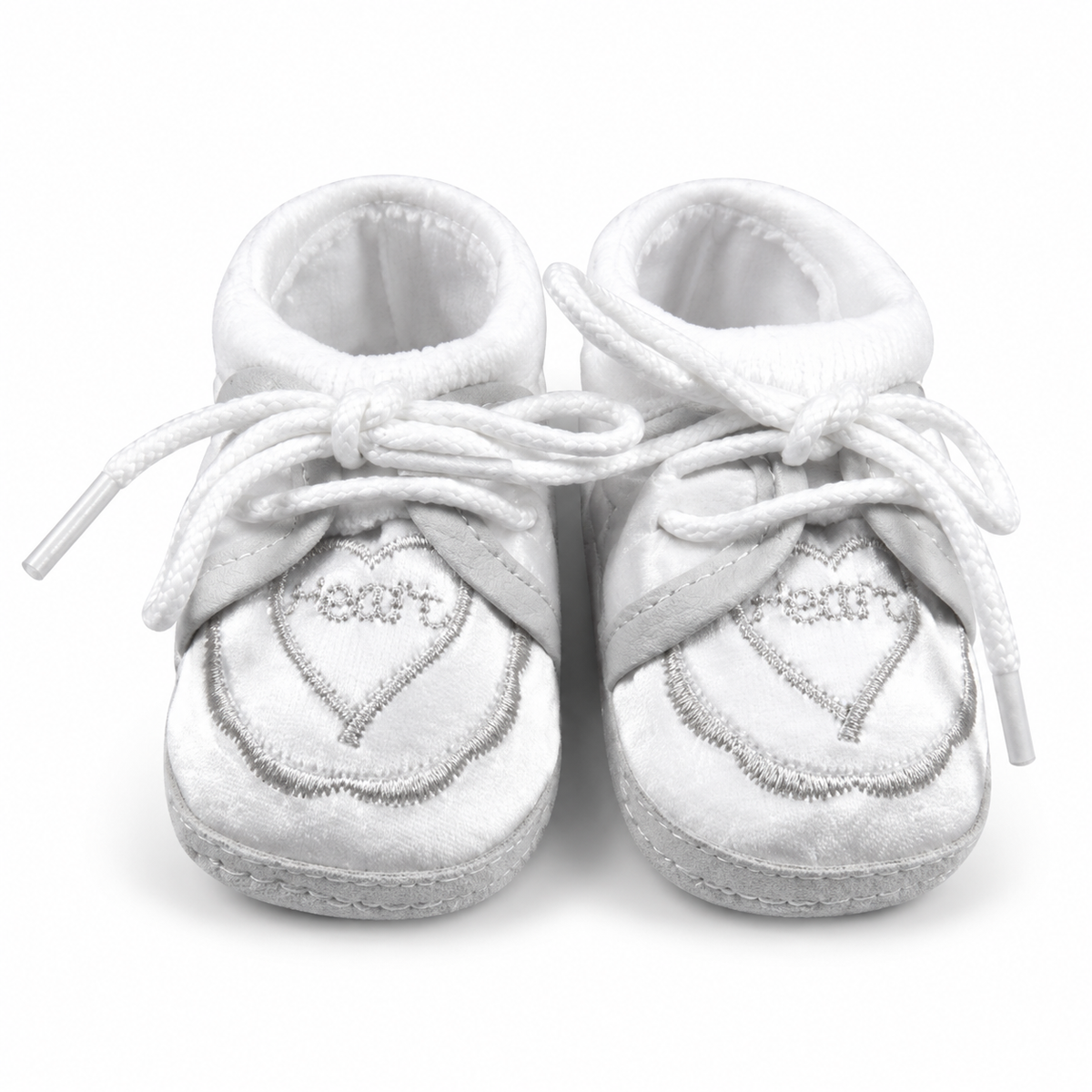 BABY CASUAL COTTON SHOES HEART WHITE