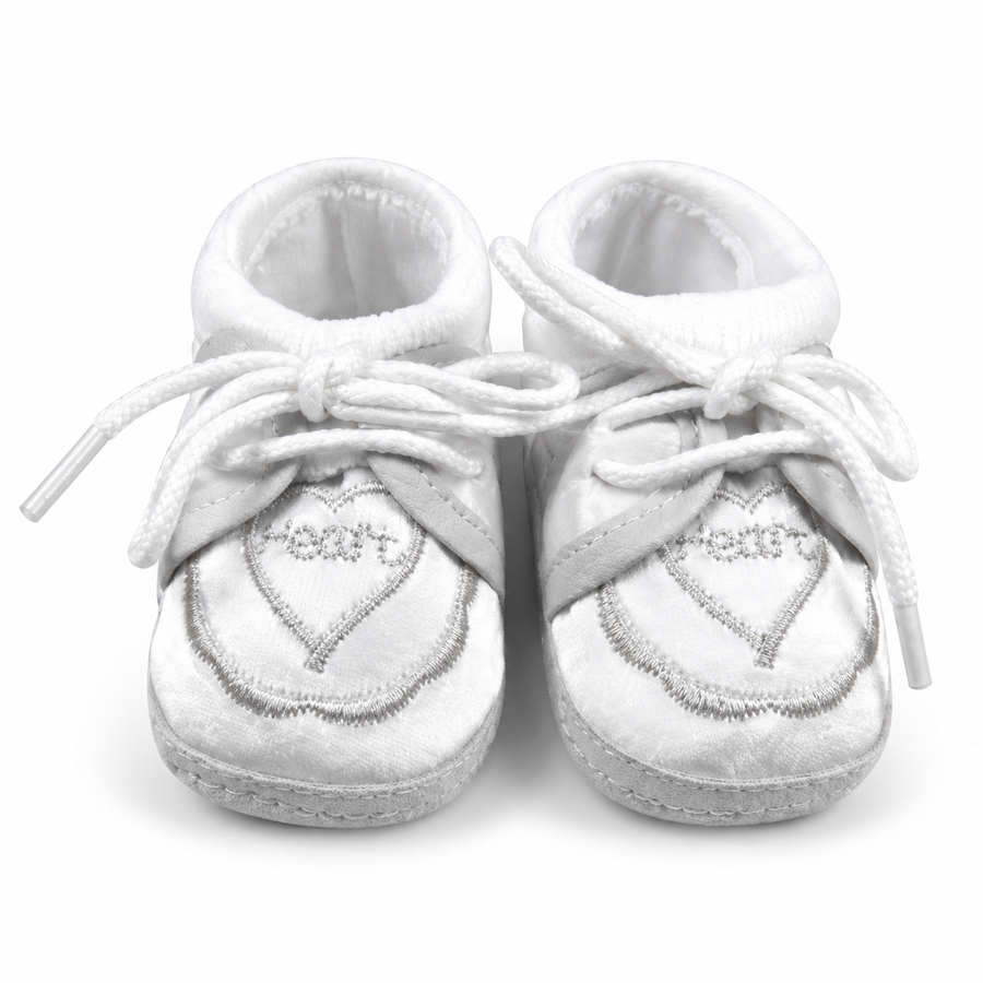 BABY CASUAL COTTON SHOES HEART WHITE