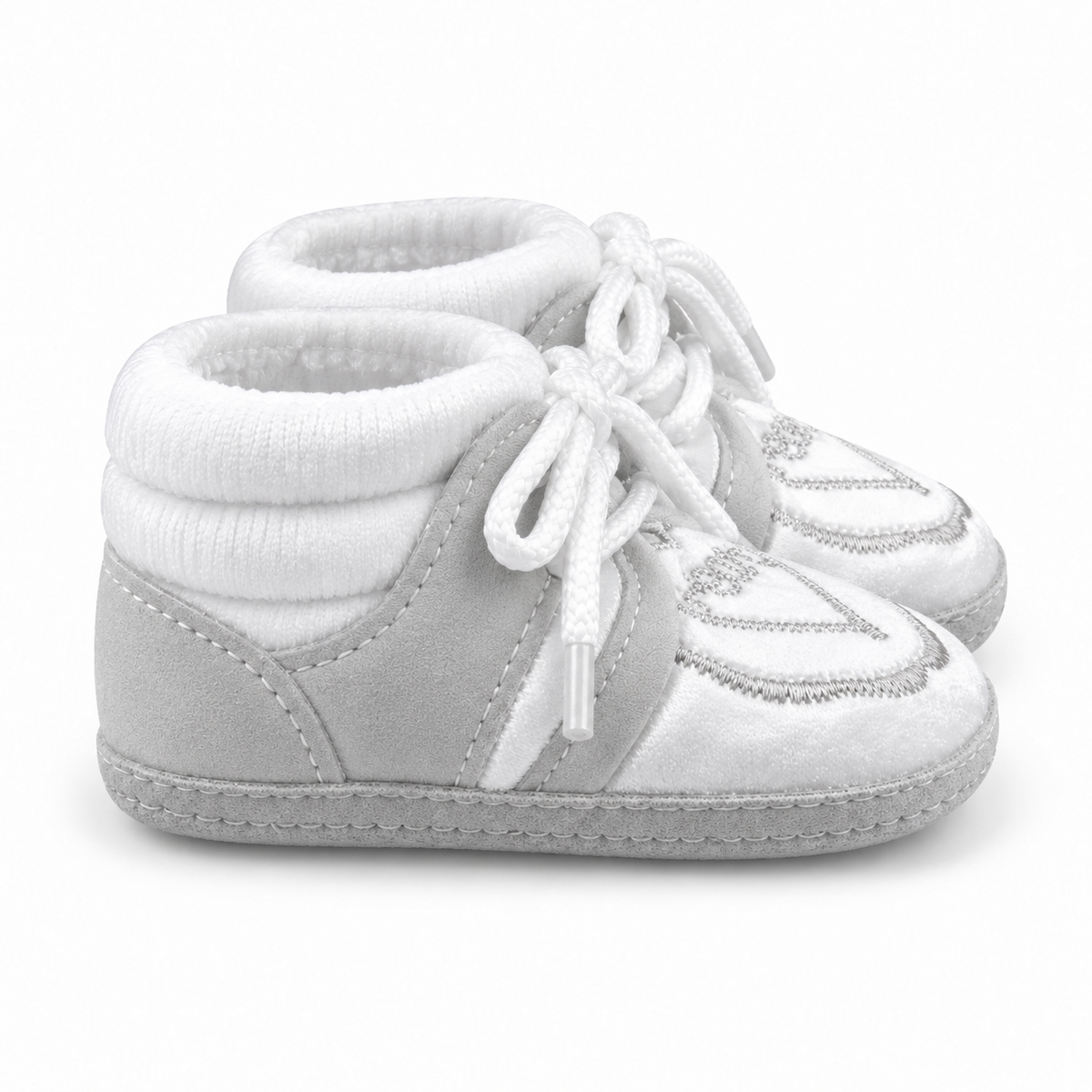 BABY CASUAL COTTON SHOES HEART WHITE