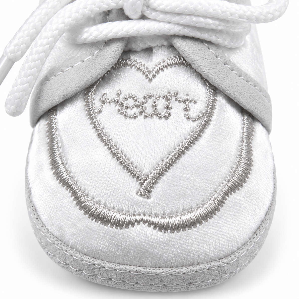 BABY CASUAL COTTON SHOES HEART WHITE