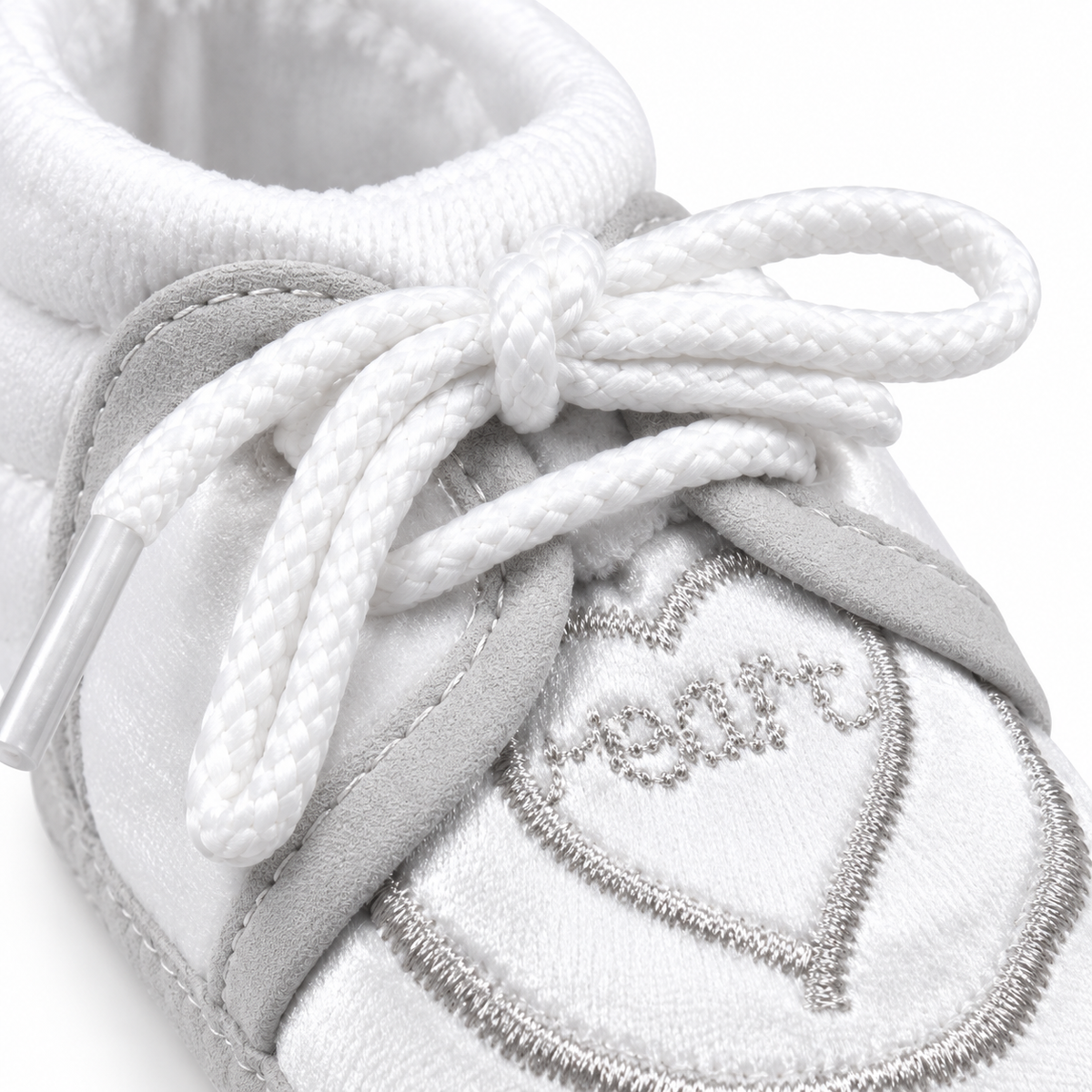 BABY CASUAL COTTON SHOES HEART WHITE
