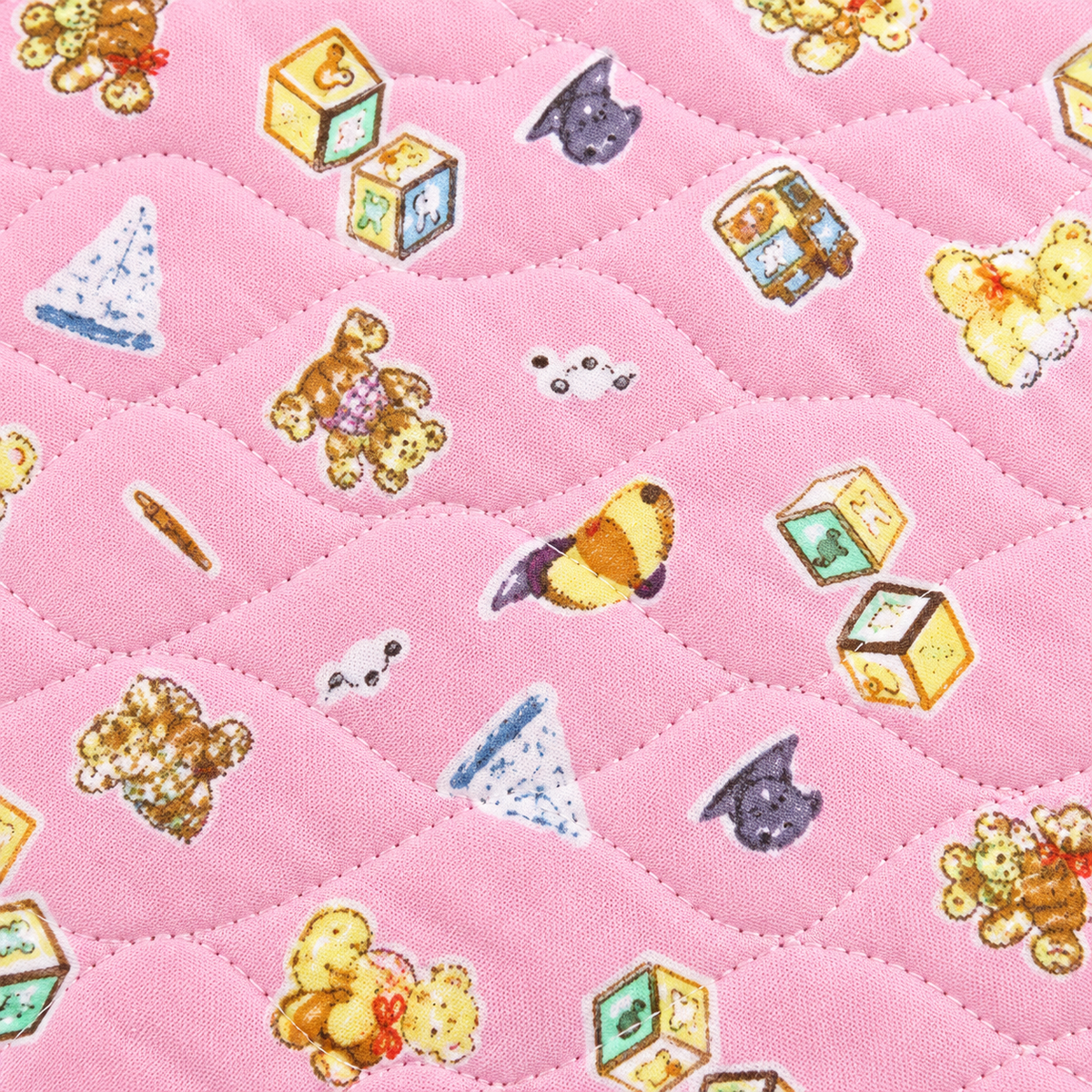 BABY CHANGING PLASTIC SHEET BEAR PRINT PINK