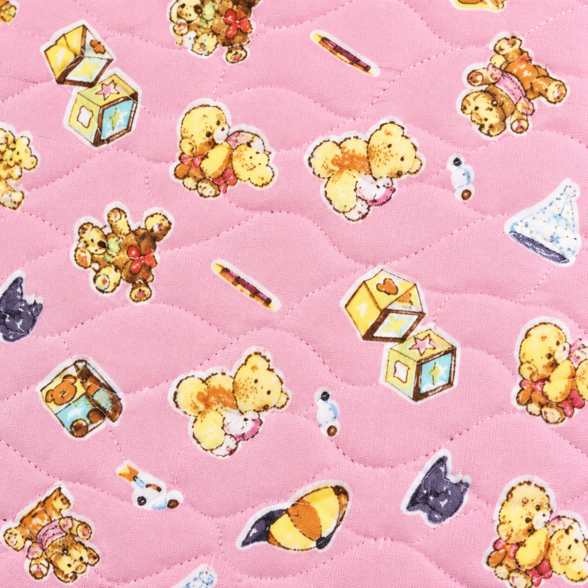 BABY CHANGING PLASTIC SHEET BEAR PRINT PINK