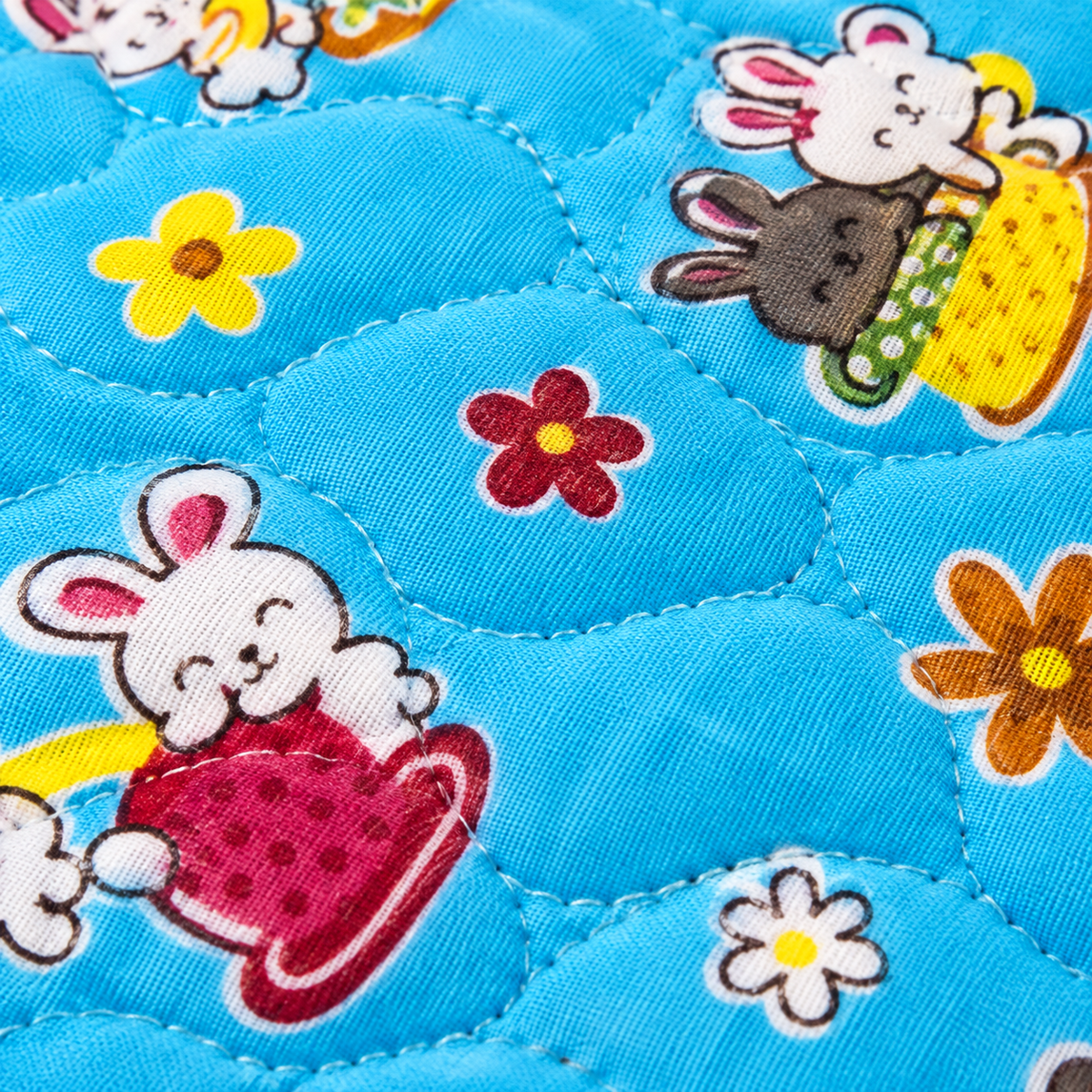 BABY CHANGING PLASTIC SHEET BUNNY PRINT BLUE