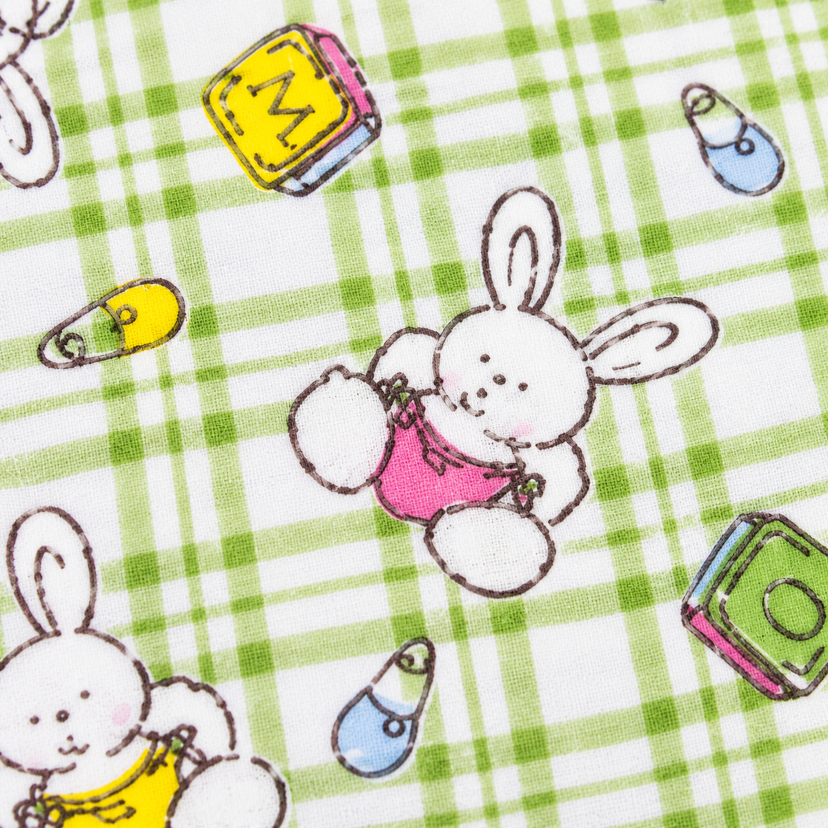 BABY CHANGING PLASTIC SHEET BUNNY WHITE SMALL