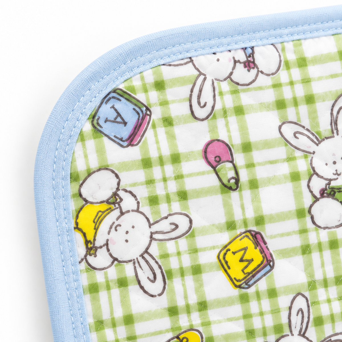 BABY CHANGING PLASTIC SHEET BUNNY WHITE SMALL