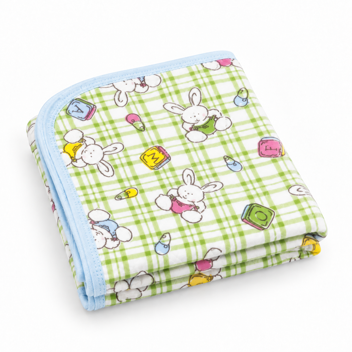 BABY CHANGING PLASTIC SHEET BUNNY WHITE SMALL
