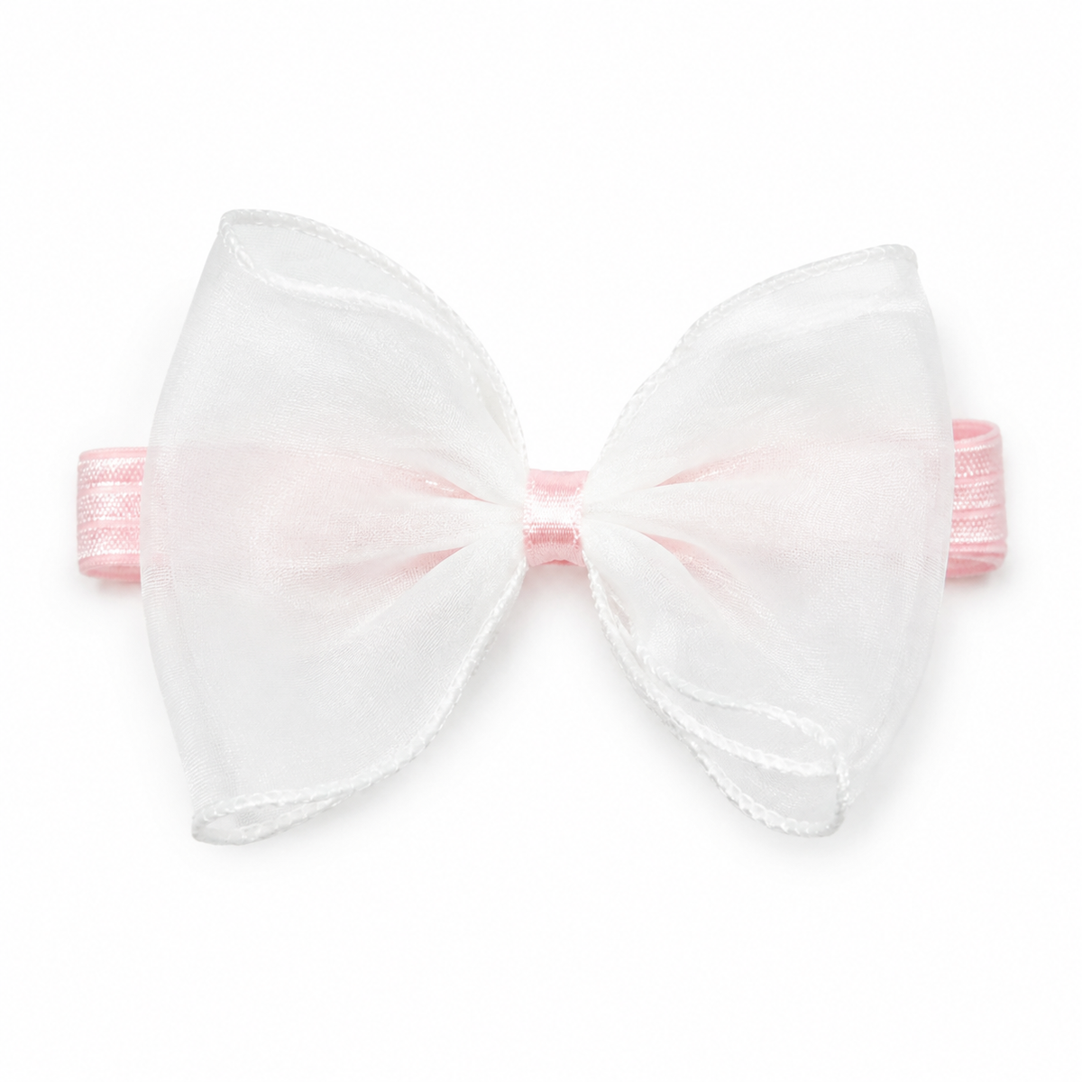 BABY GIRL CROWN AND BOO HEADBAND SET 3PCS WHITE