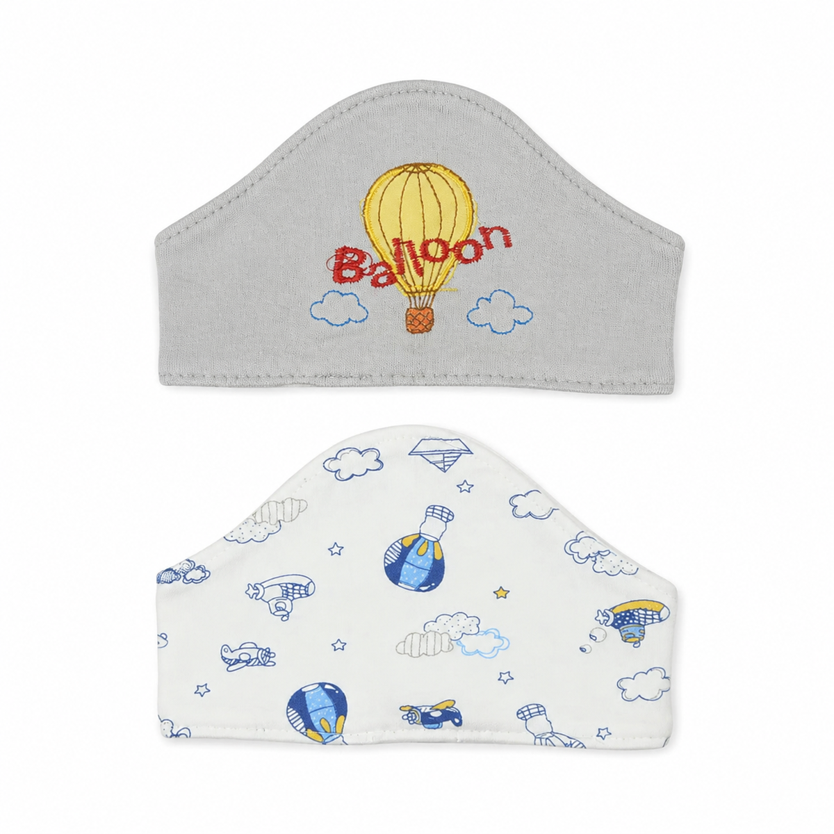 BABY HAIR BAND 2PCS SET BALOON GREY