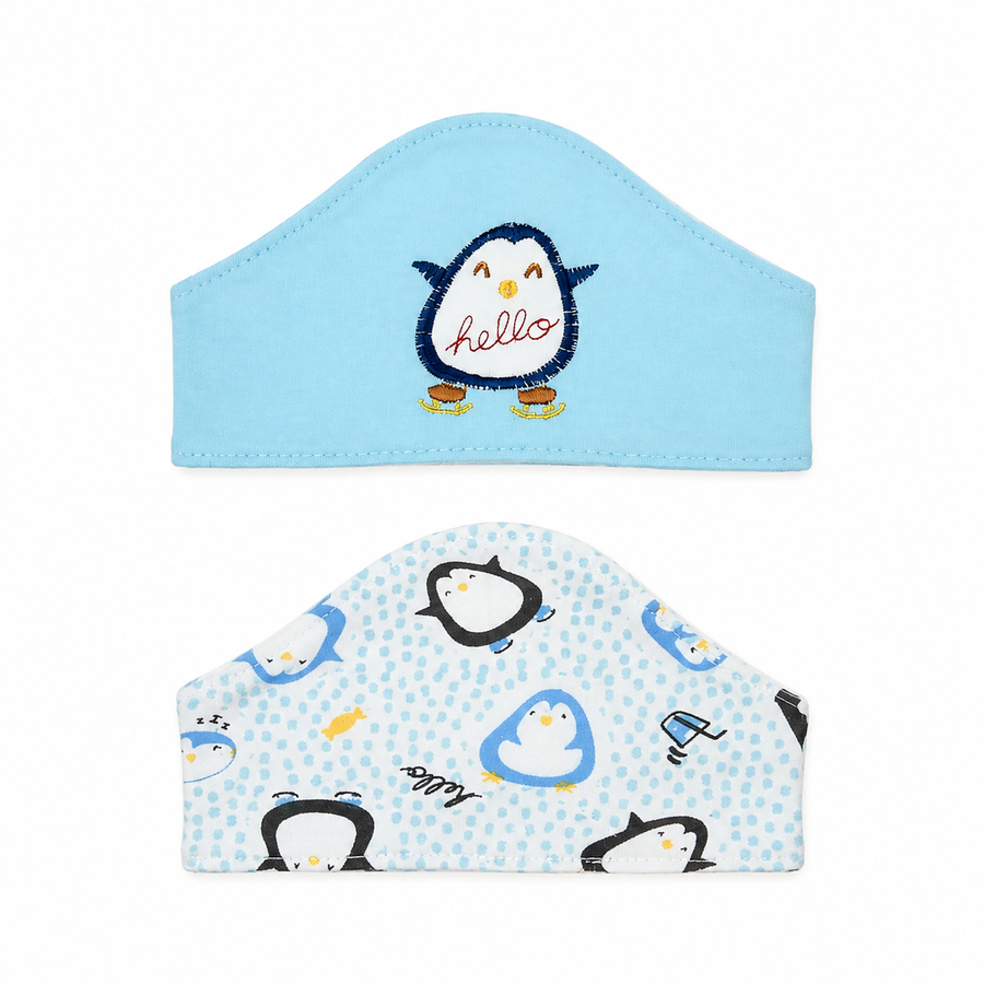 BABY HAIR BAND 2PCS SET PIGEON CYAN