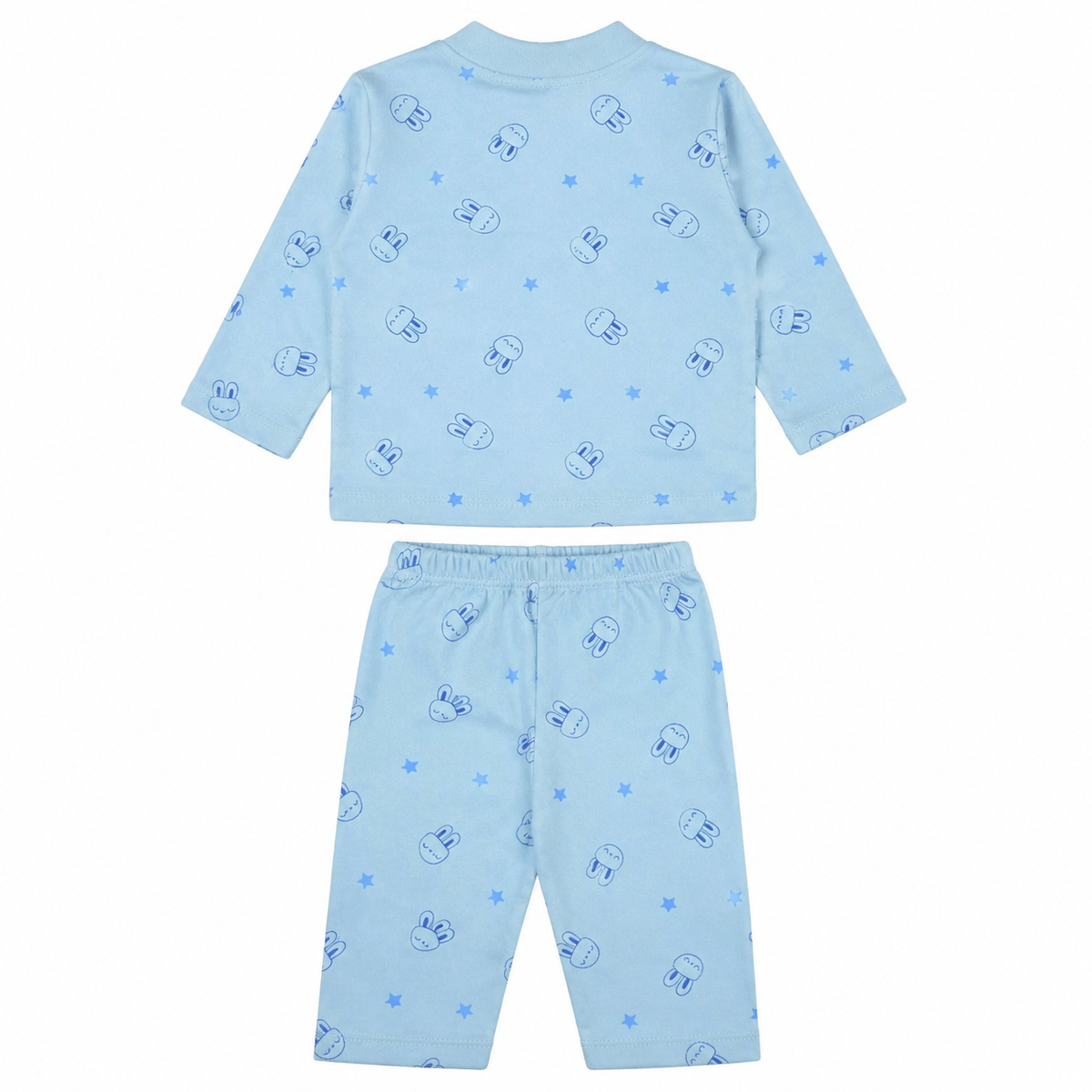 KIDZO BABY 2PCS SUIT BUNNY PRINTED BLUE