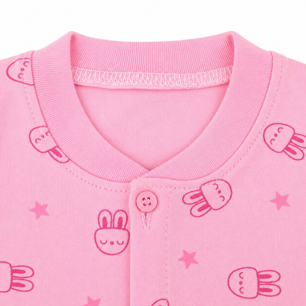 KIDZO BABY 2PCS SUIT BUNNY PRINTED PINK