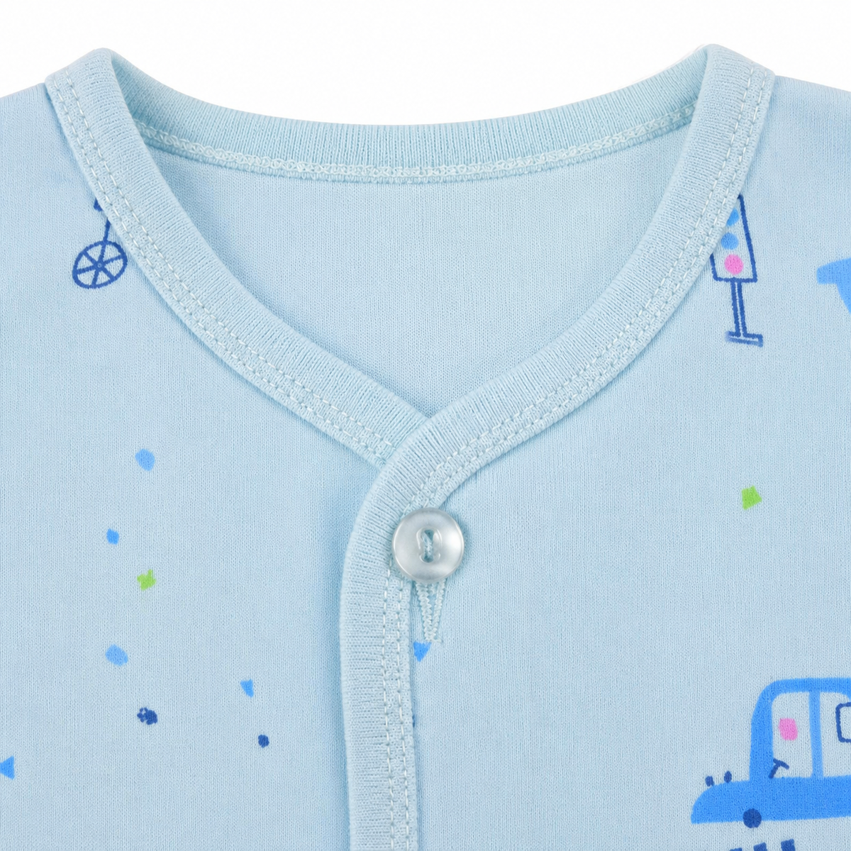 KIDZO BABY 2PCS SUIT CAR PRINTED BLUE