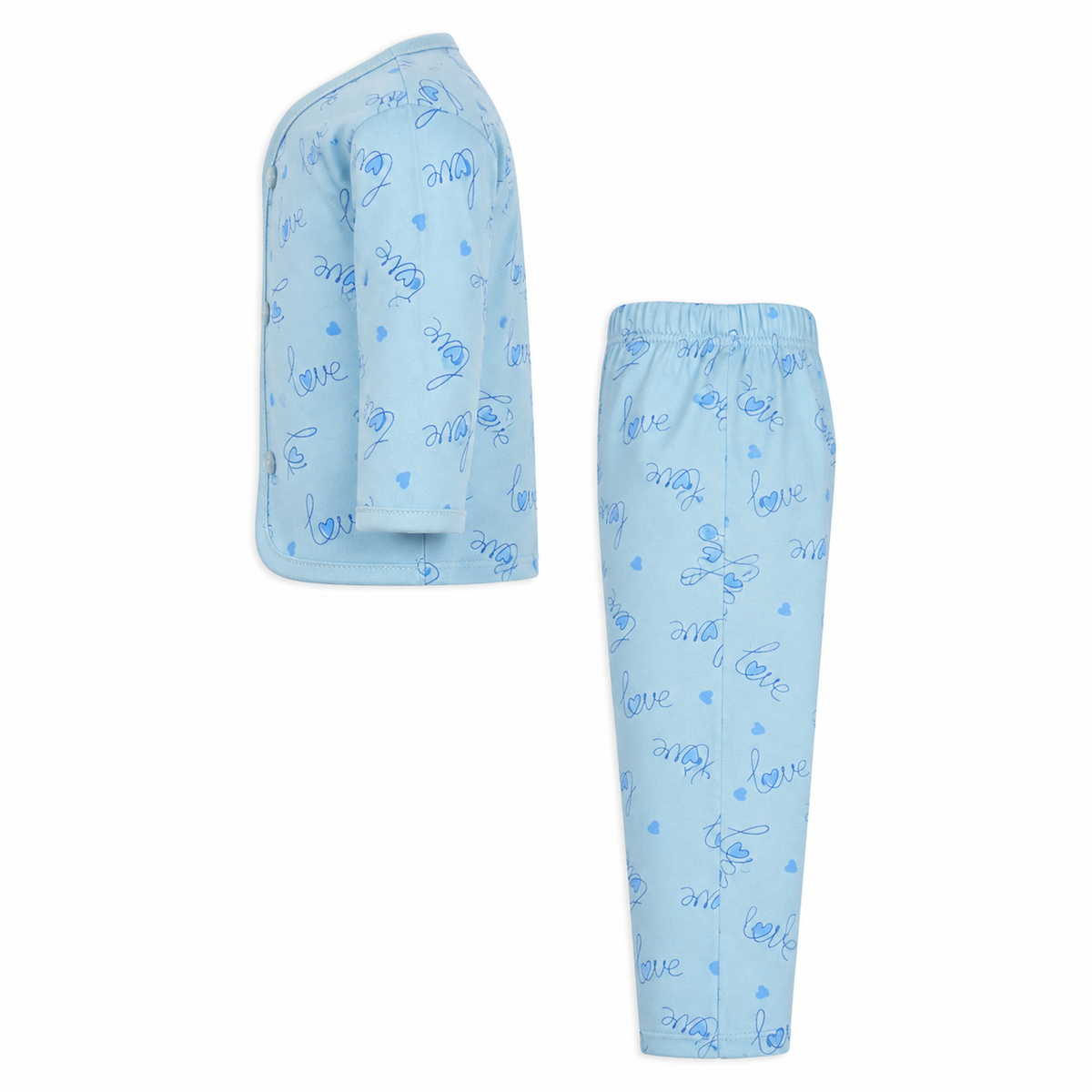 KIDZO BABY 2PCS SUIT LOVE PRINTED BLUE