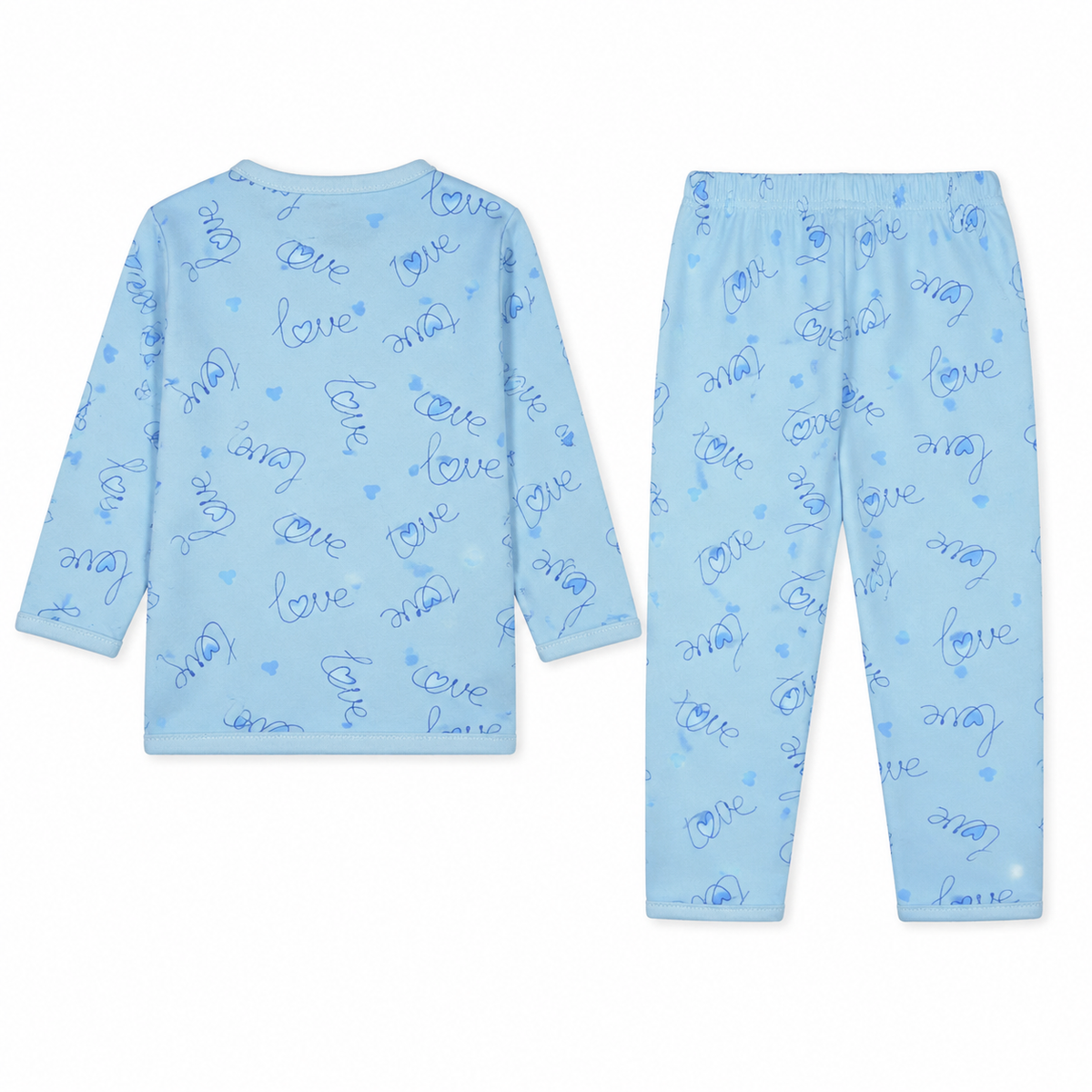 KIDZO BABY 2PCS SUIT LOVE PRINTED BLUE