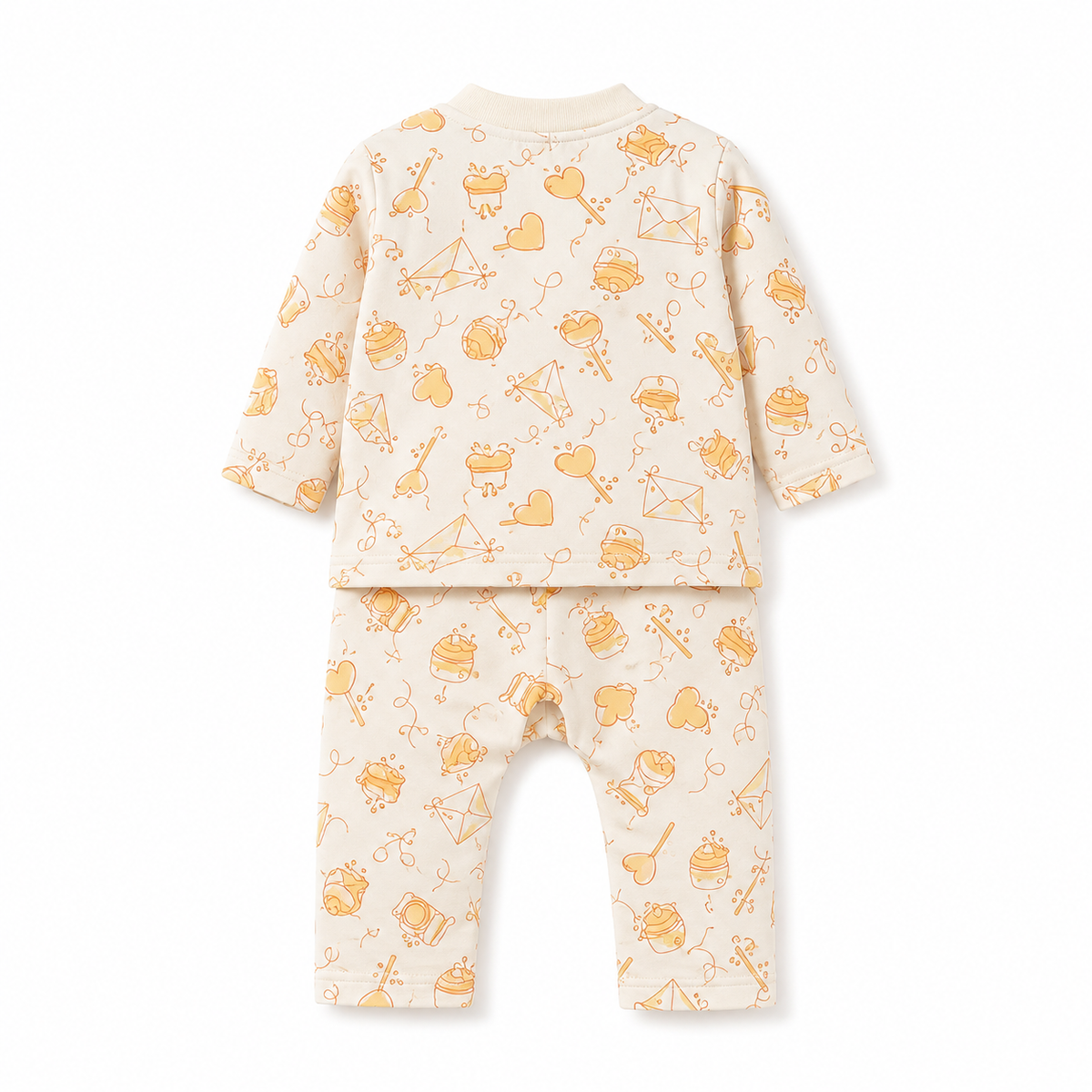 KIDZO BABY 2PCS SUIT PRINTED PEACH
