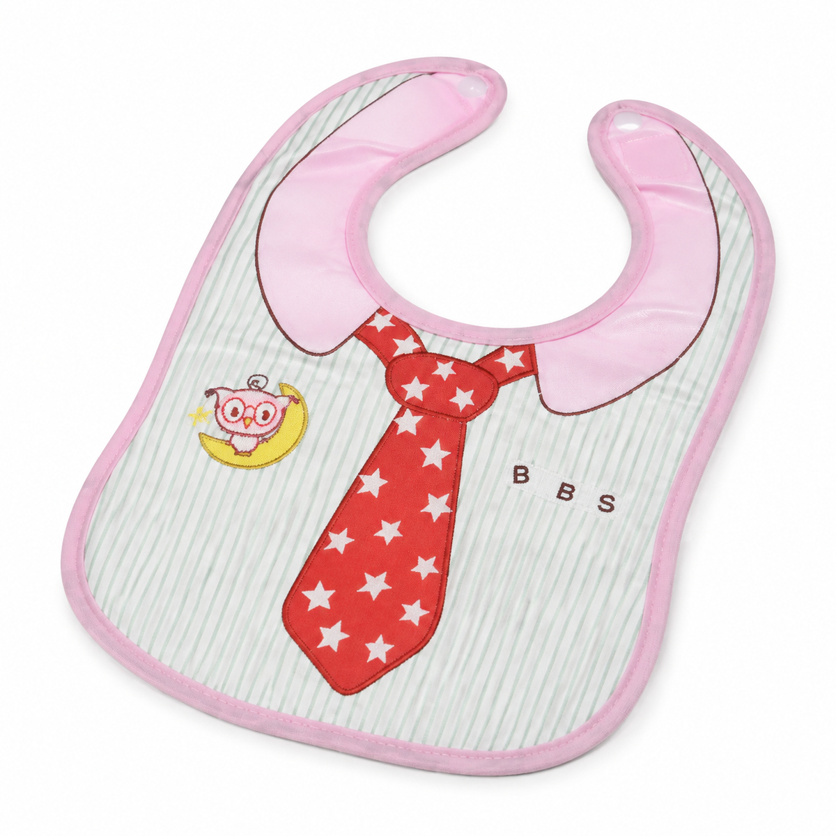 BABY BIB TIE PRINTED PINK