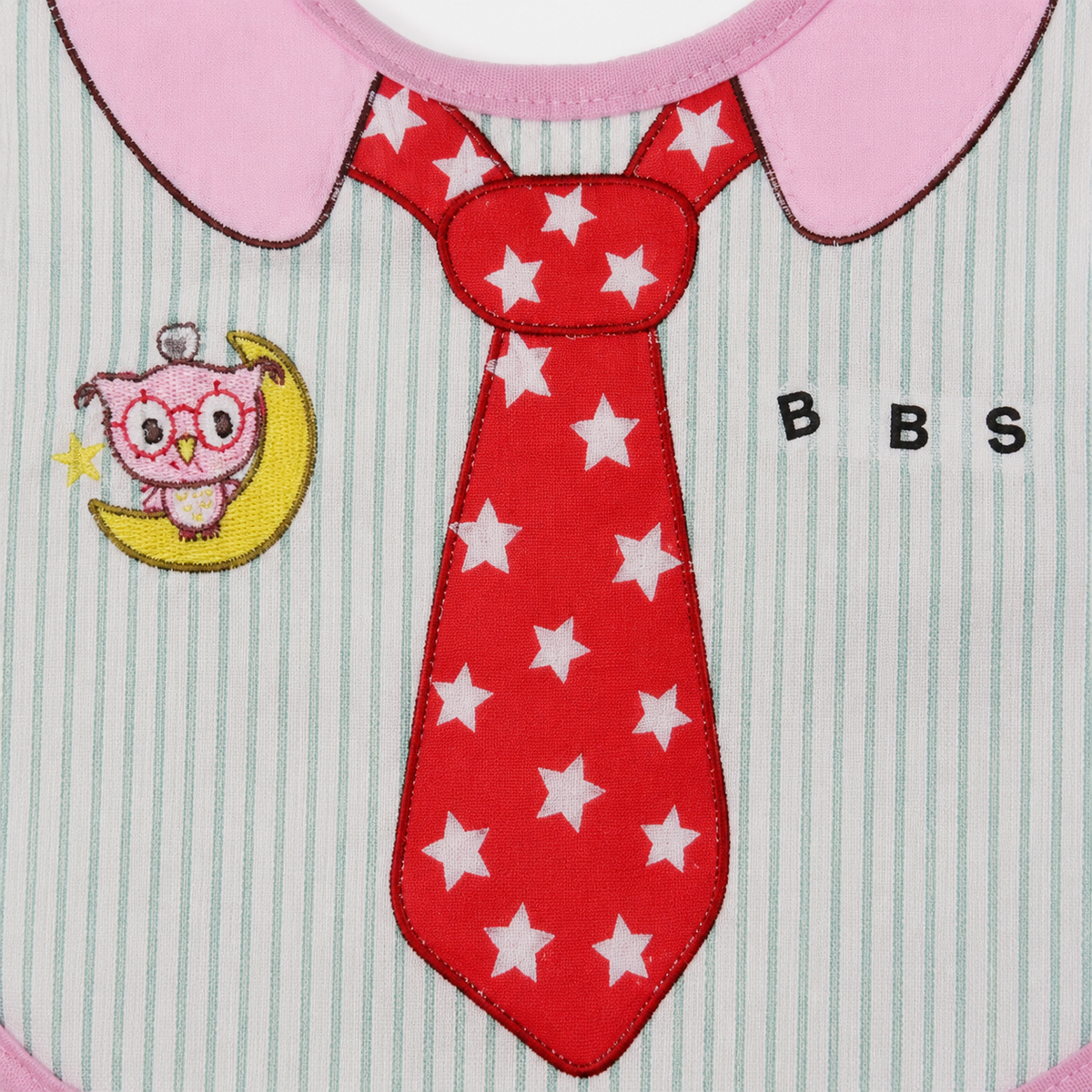 BABY BIB TIE PRINTED PINK