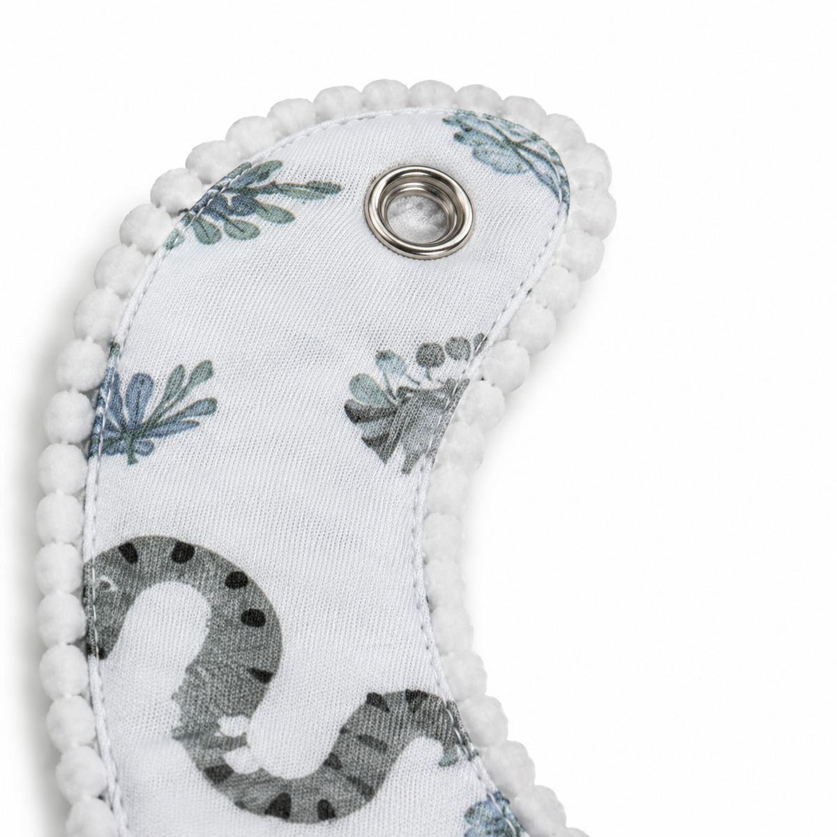ALPACA PREMIUM 2 COTTON BIBS WITH SOFT SILICON SPOON DINOSAUR PRINT