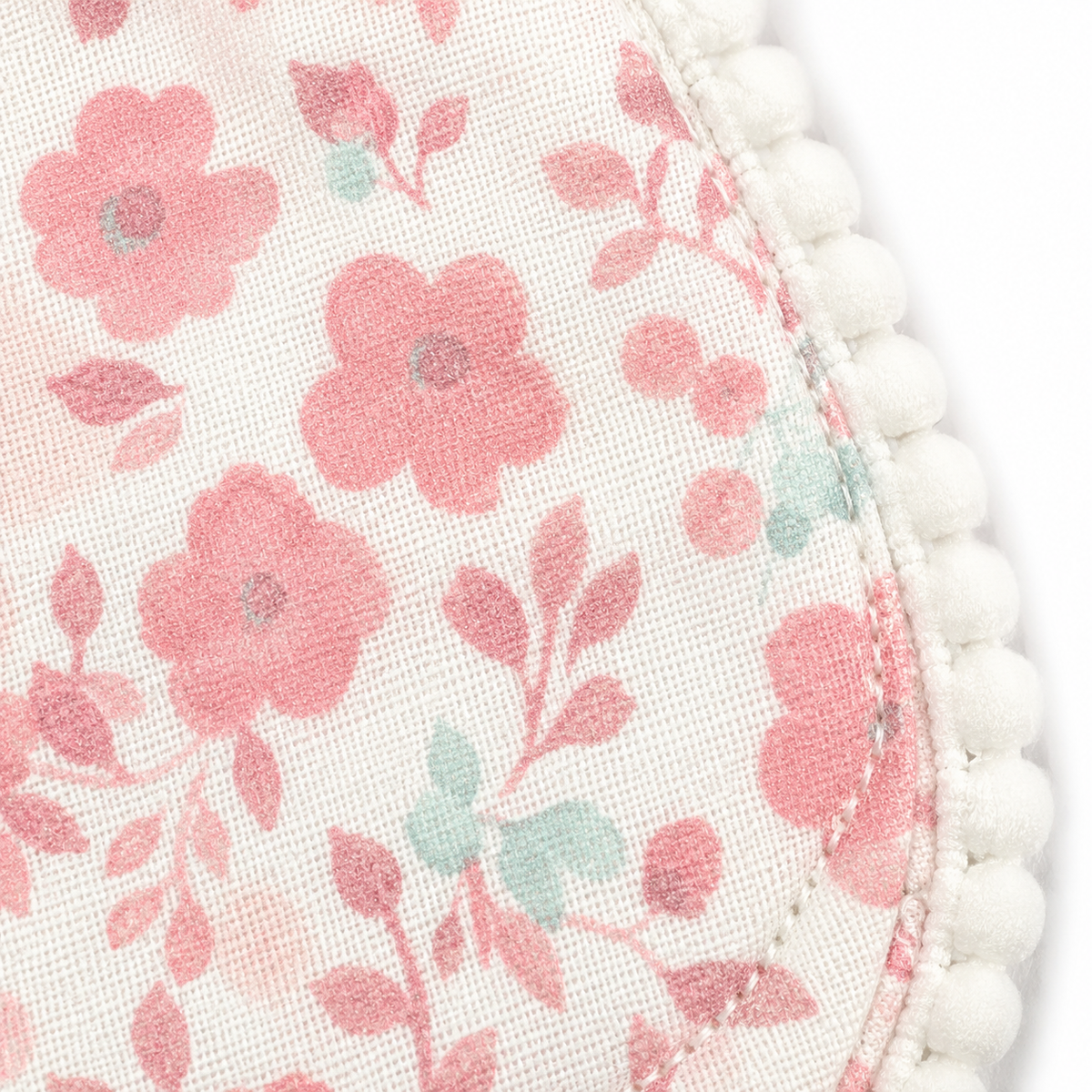 ALPACA PREMIUM 2 COTTON BIBS WITH SOFT SILICON SPOON FLORAL PRINT