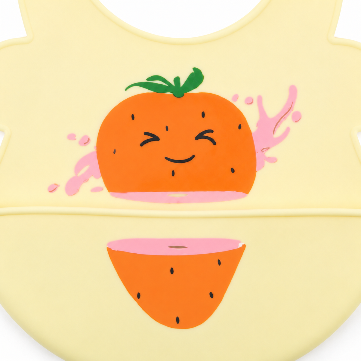 CHINA BABY SILICONE BIB STRAWBERRY YELLOW